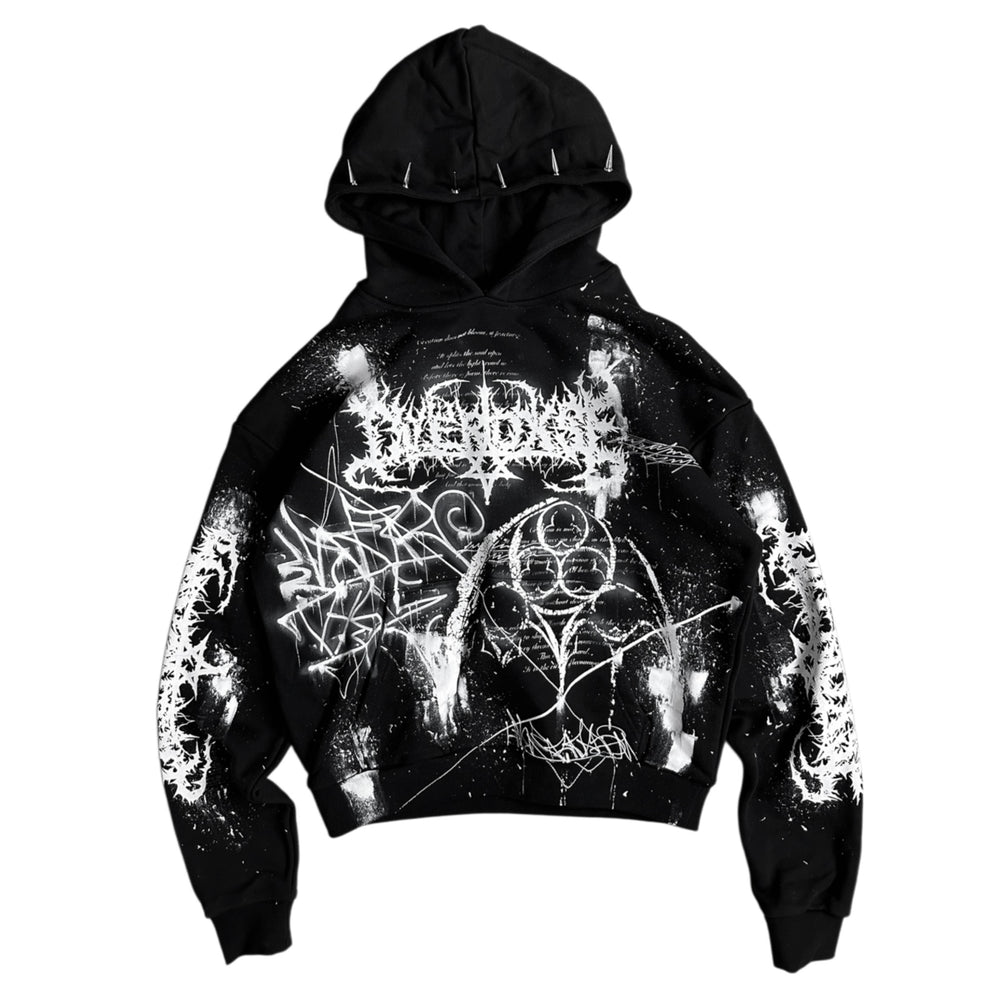 1of1 spiked OVERDXSE HOODIE size M