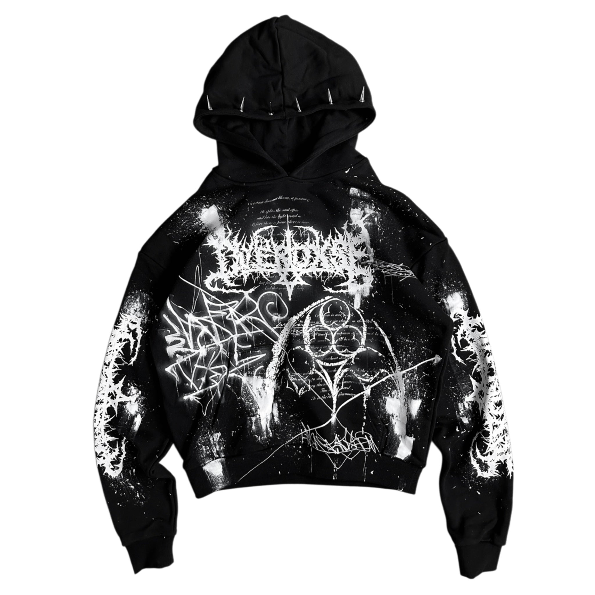 1of1 spiked OVERDXSE HOODIE size M