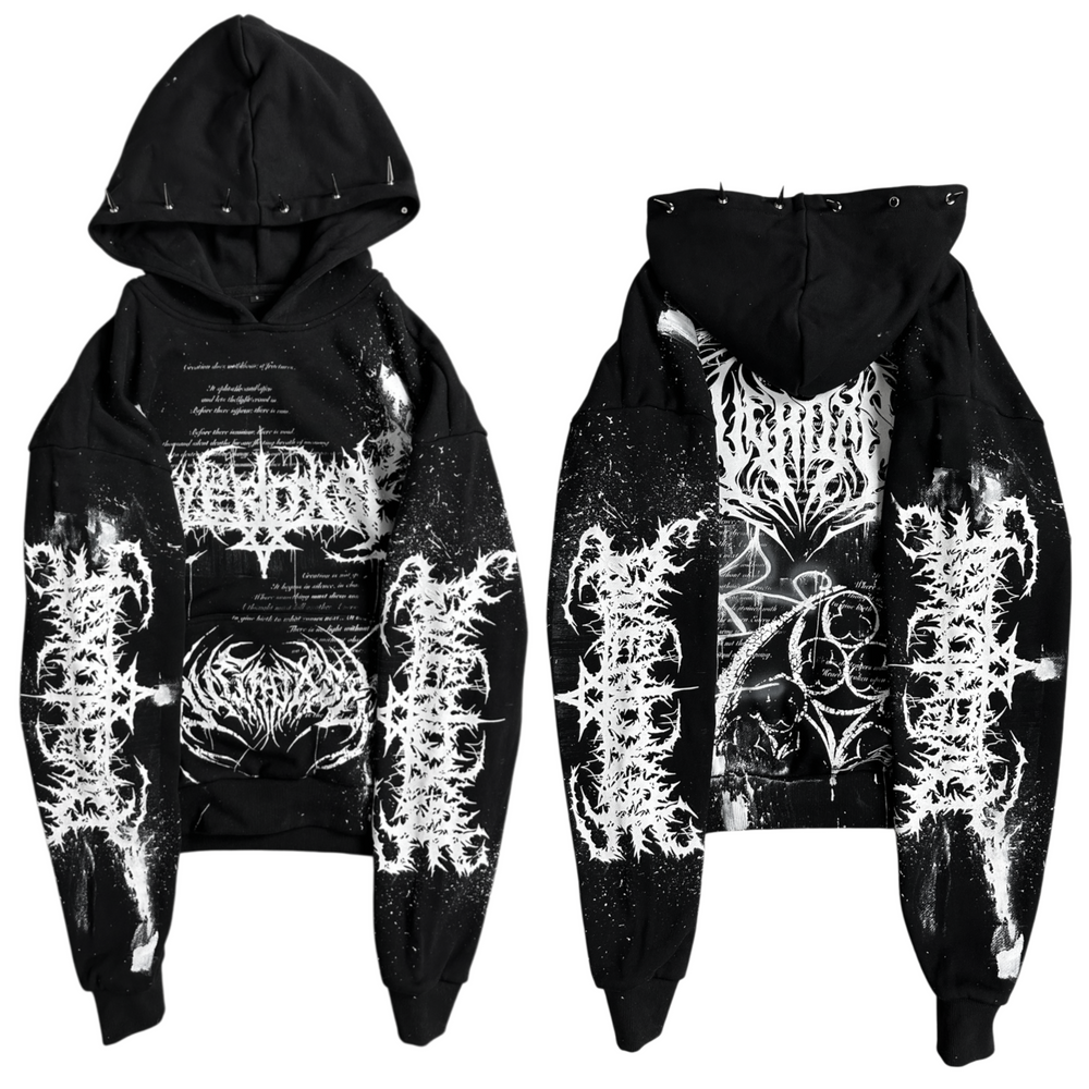 1of1 spiked OVERDXSE HOODIE size S