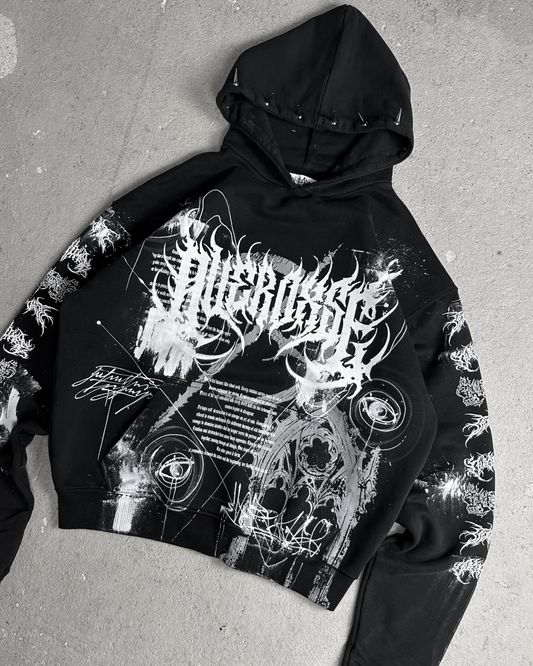1of1 spiked OVERDXSE HOODIE size L
