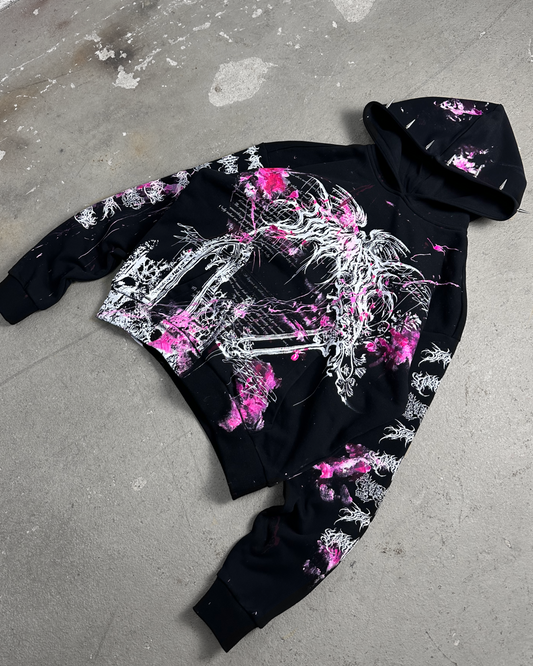 1of1 spiked OVERDXSE MAGNOLIA HOODIE size L