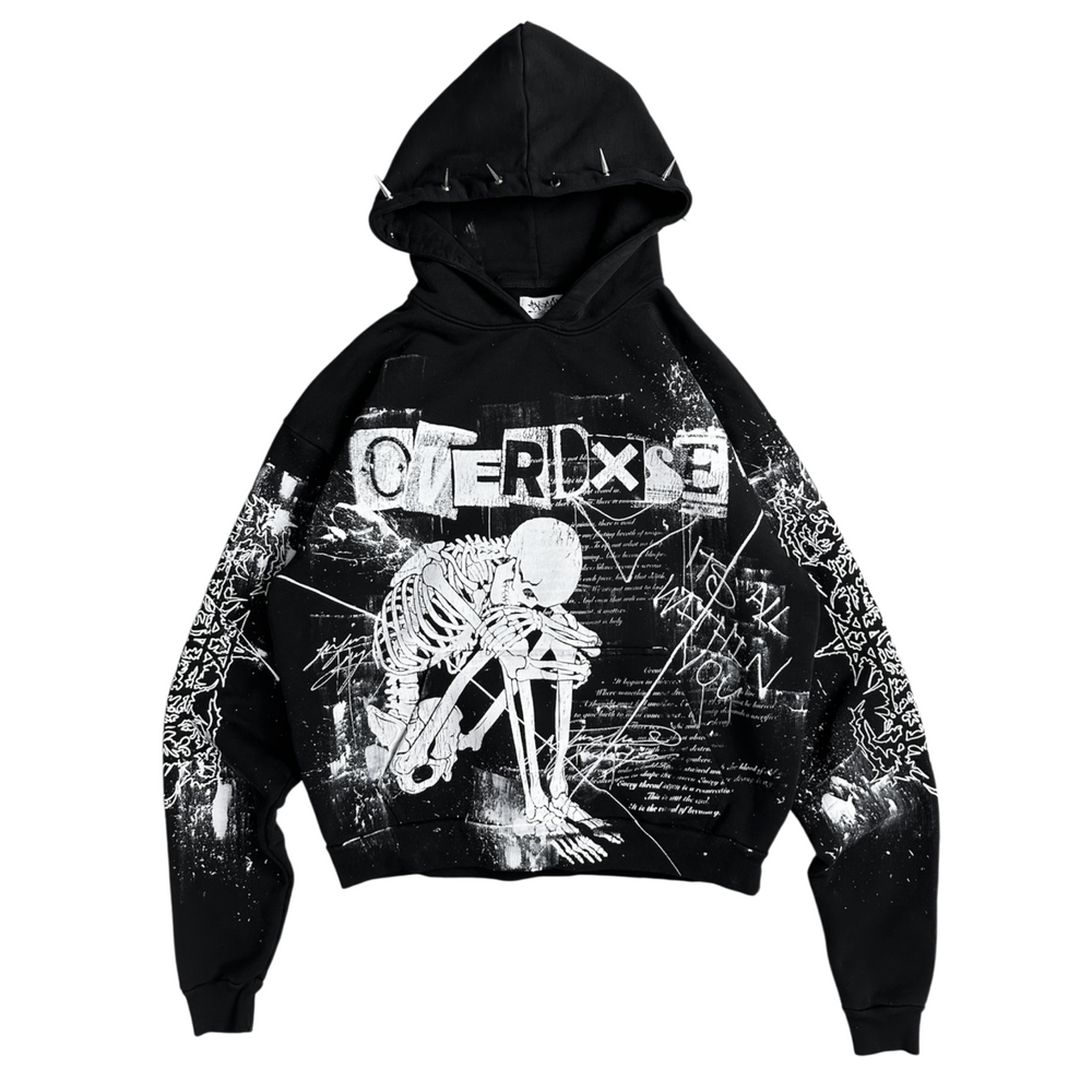 1of1 spiked OVERDXSE HOODIE size L