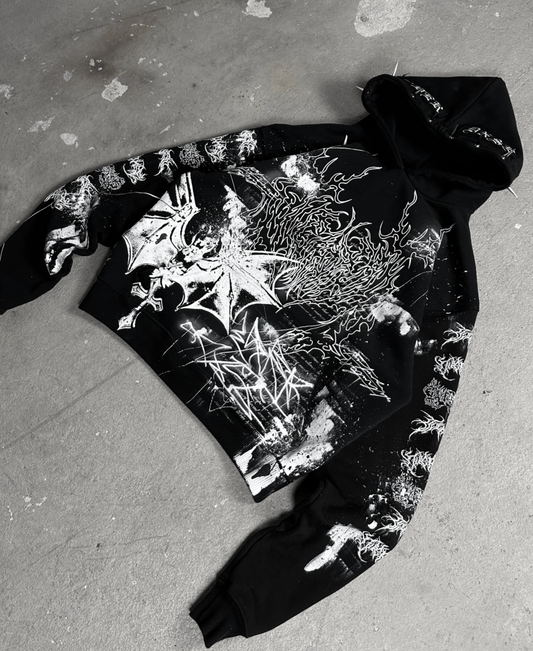 1of1 spiked OVERDXSE HOODIE size S