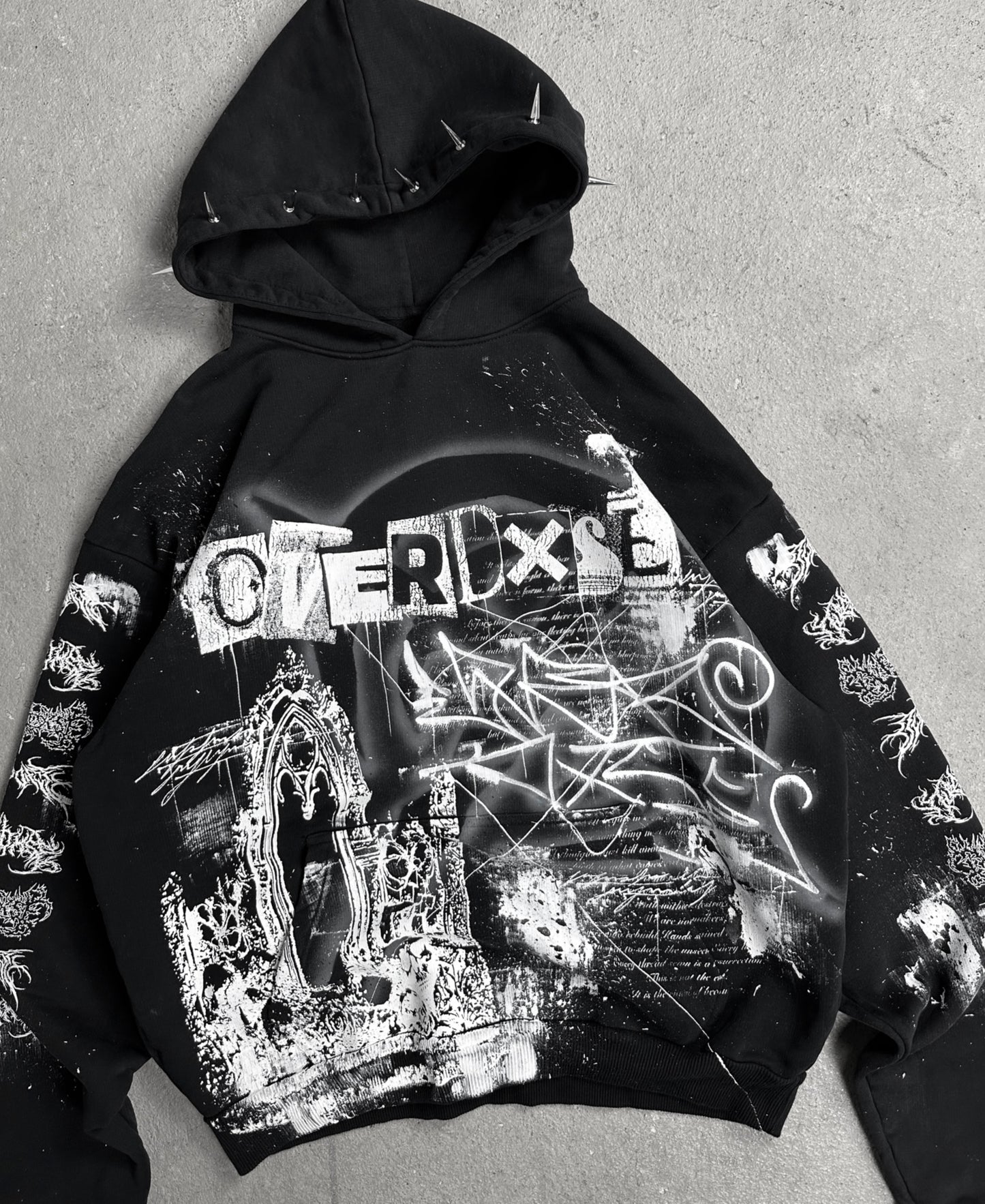 1of1 spiked OVERDXSE HOODIE size XXL