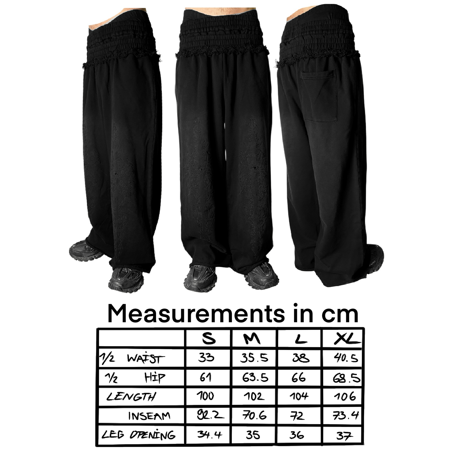 double waist OVERDXSE „VISIONBLADE„ SWEATPANTS all sizes