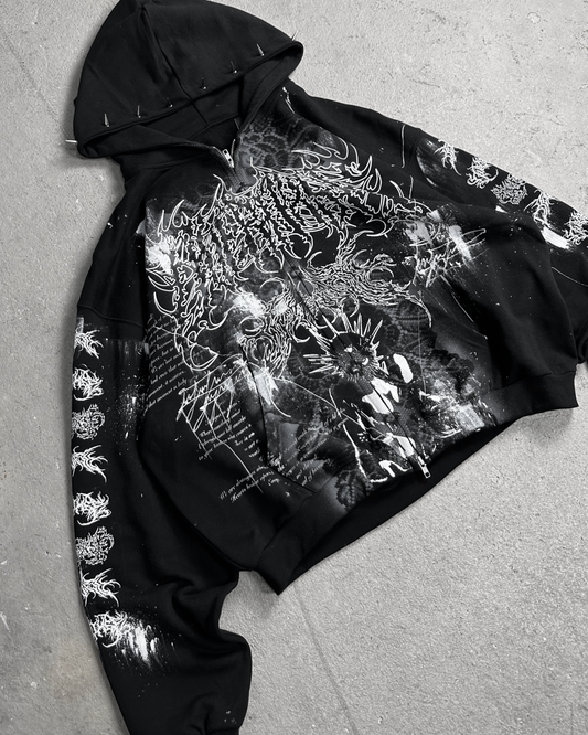 1of1 spiked OVERDXSE ZIPPER size XL