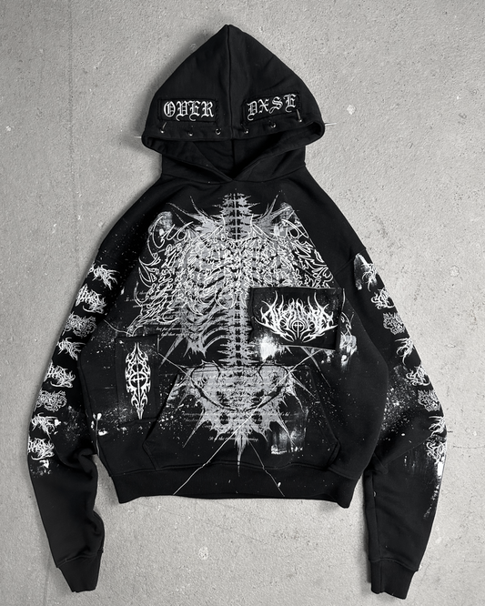 1of1 spiked OVERDXSE HOODIE size L