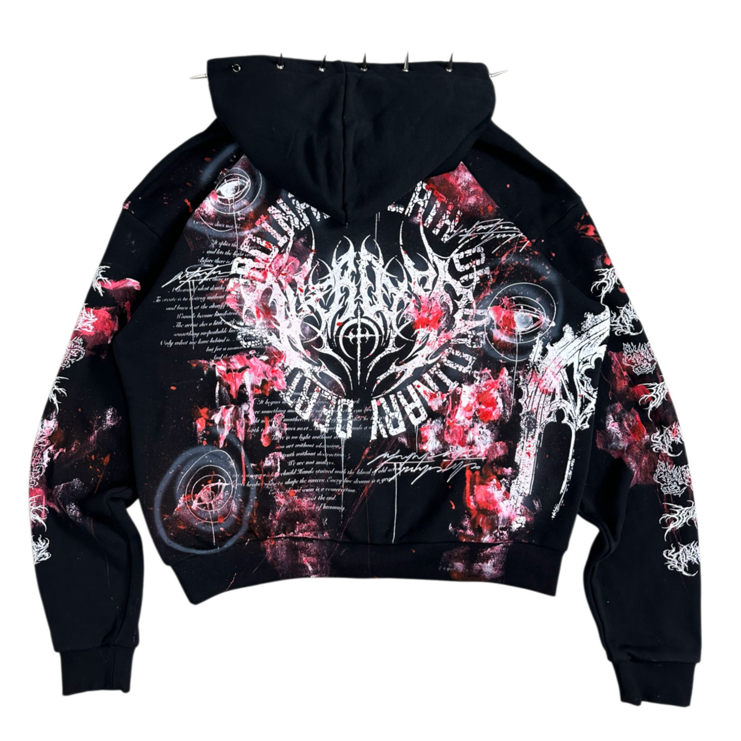 1of1 spiked BLOODY OVERDXSE HOODIE size XL