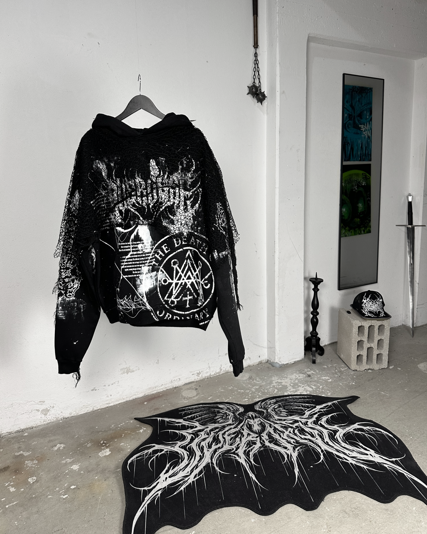 1of1 spiked OVERDXSE „PLAGUE“ HOODIE size XL