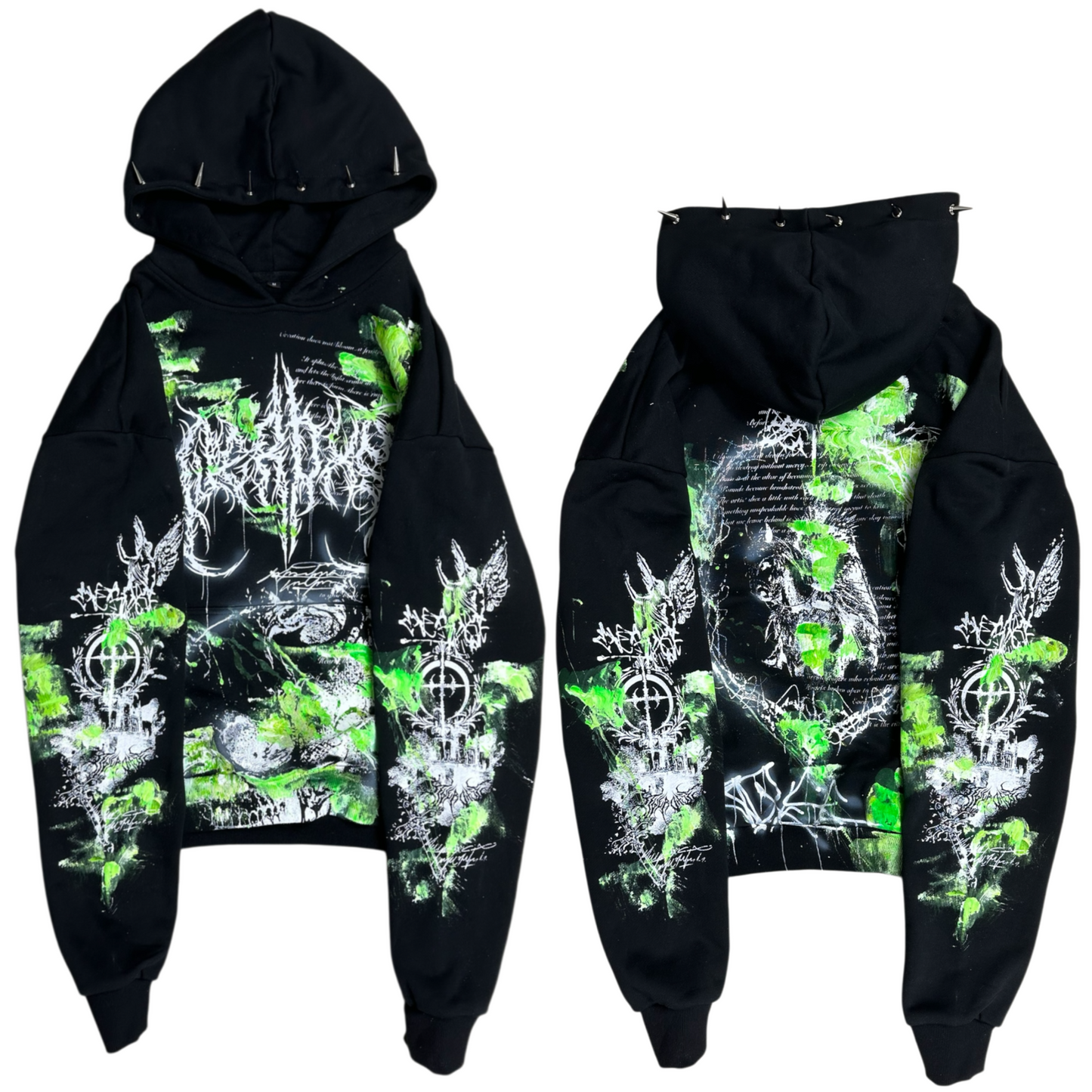 1of1 spiked OVERDXSE EDEN HOODIE size M