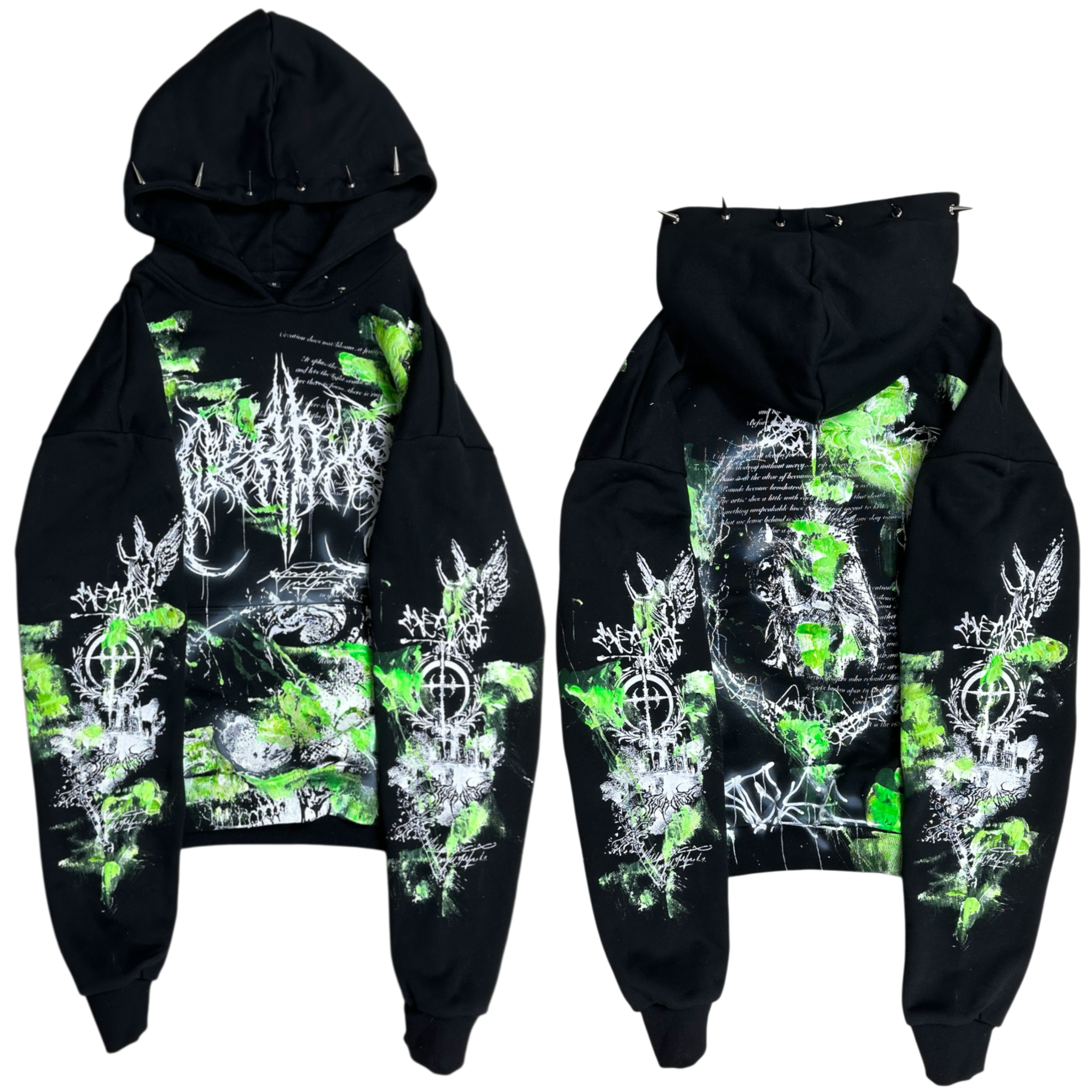 1of1 spiked OVERDXSE EDEN HOODIE size M