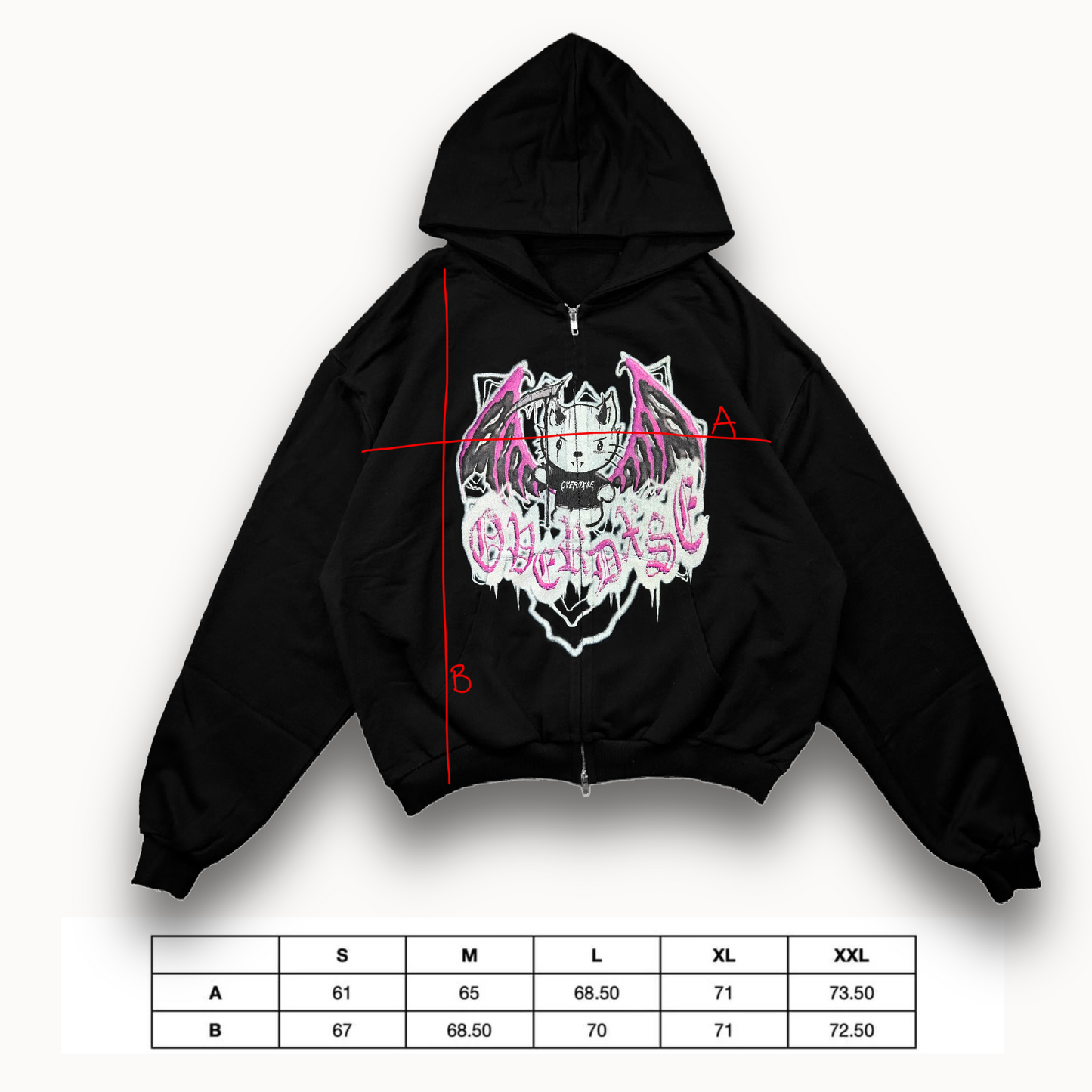 OVERDXSE DEMON KITTY ZIPPER all sizes