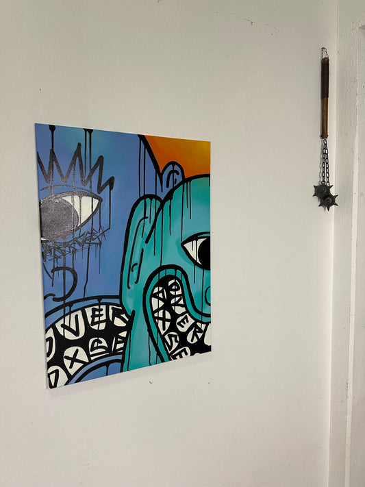 1of1 „FACE YOUE FEAR“ original canvas 60x80cm