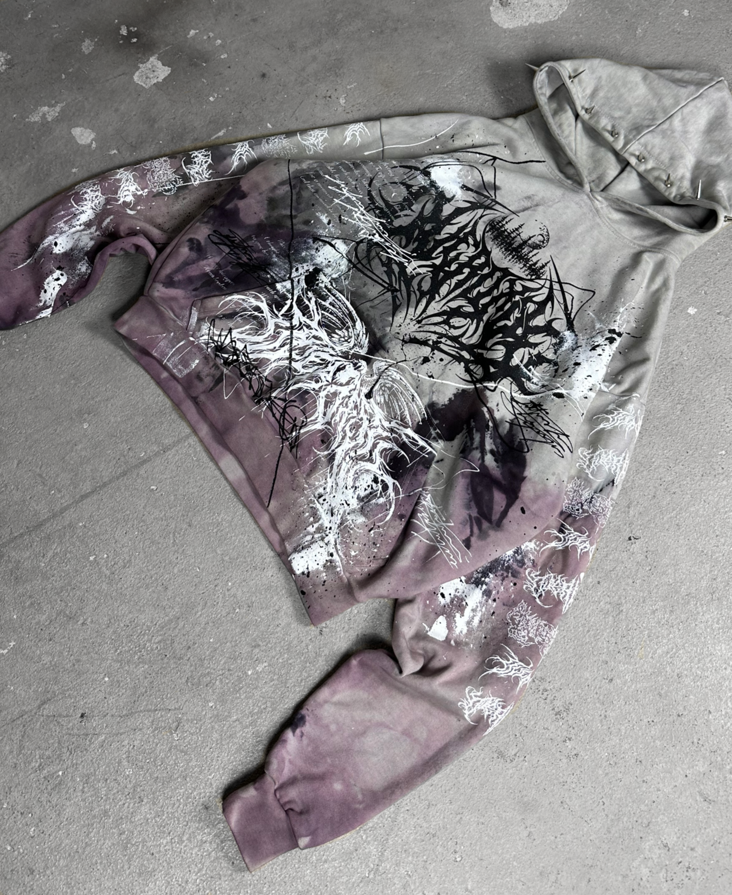 1of1 spiked OVERDXSE HOODIE size M