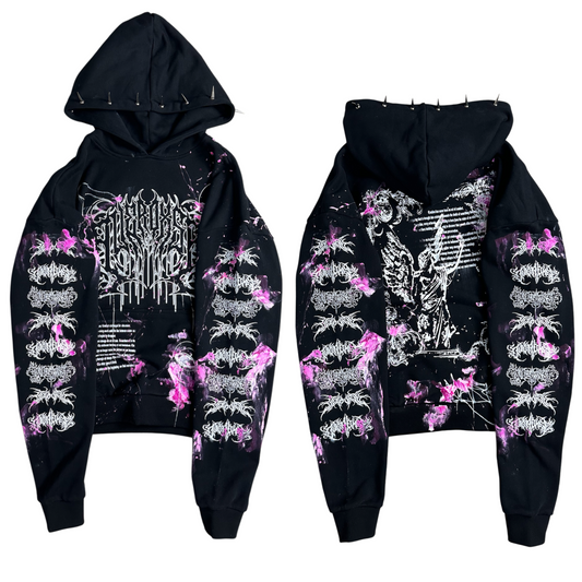 1of1 spiked OVERDXSE MAGNOLIA HOODIE size L