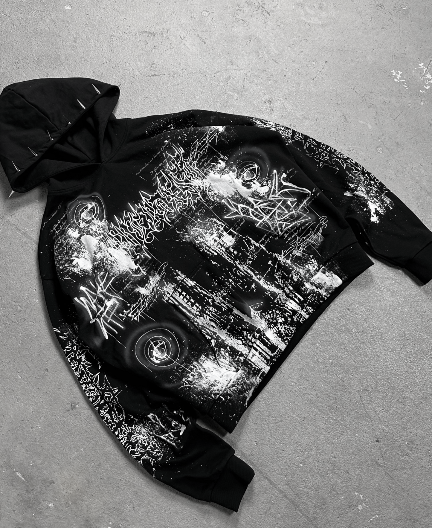 1of1 spiked OVERDXSE HOODIE size XL