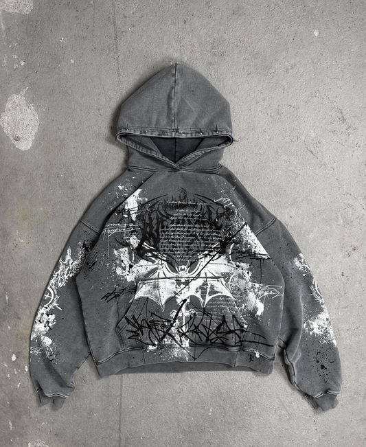 1of1 spiked OVERDXSE HOODIE size L