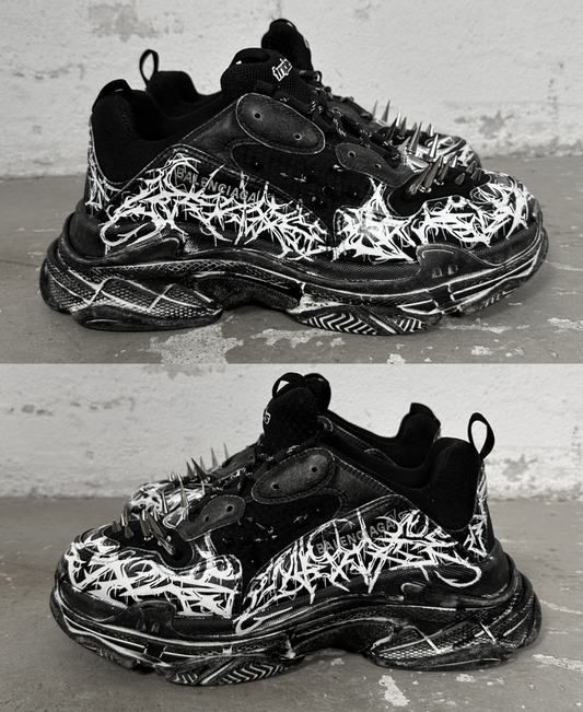 1of1 OVERDXSE / BALENCIAGA TRIPLE S SPIKE STOMPERS EU45
