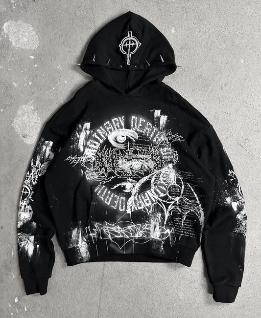 1of1 spiked OVERDXSE HOODIE size XL