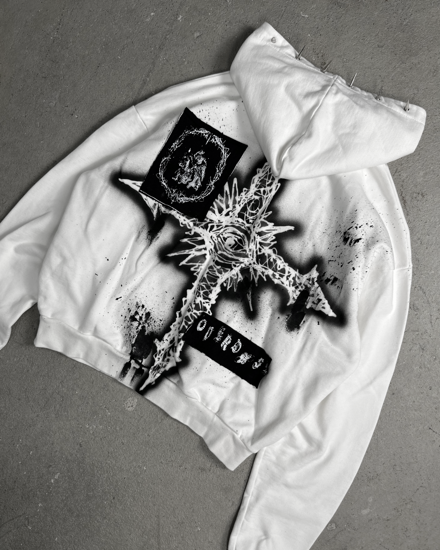 1of1 spiked OVERDXSE „ASCENT“ HOODIE size M