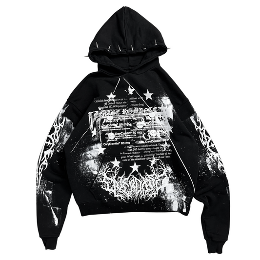 1of1 spiked OVERDXSE HOODIE size L