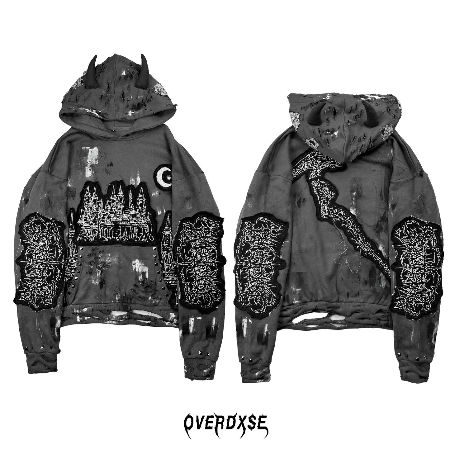 1of1 luxury OVERDXSE CASTLE HOODIE size L