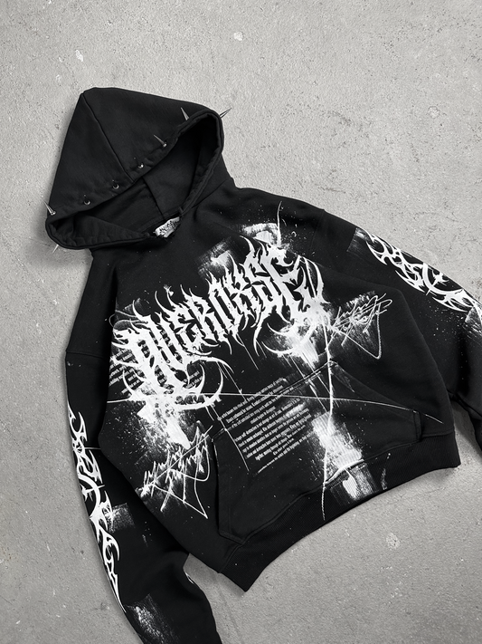 1of1 spiked OVERDXSE HOODIE size S