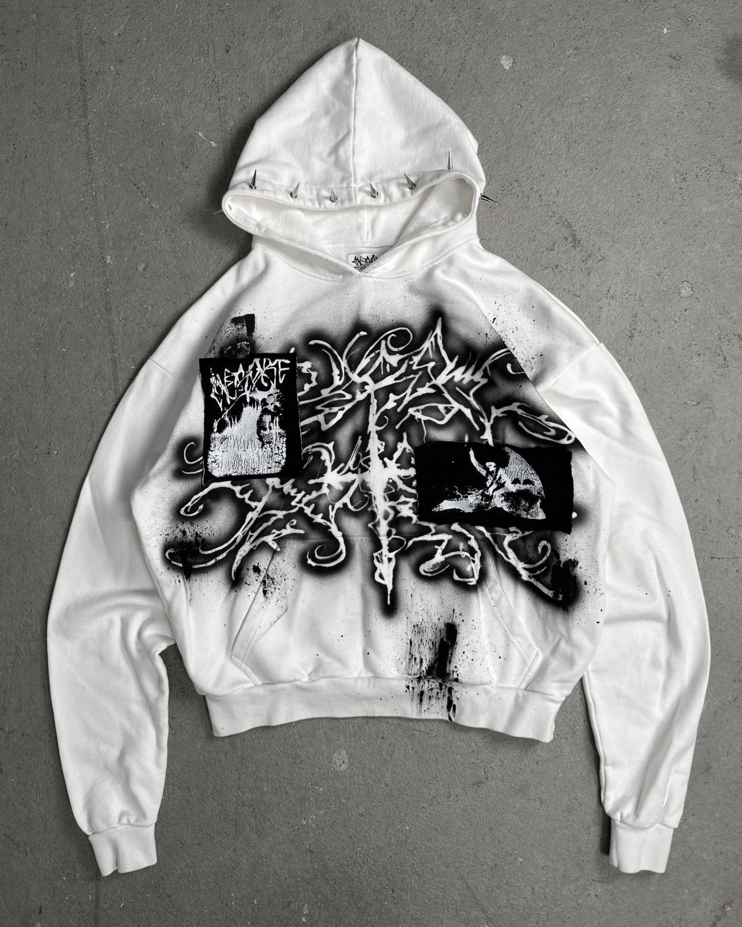 1of1 spiked OVERDXSE „ASCENT“ HOODIE size M