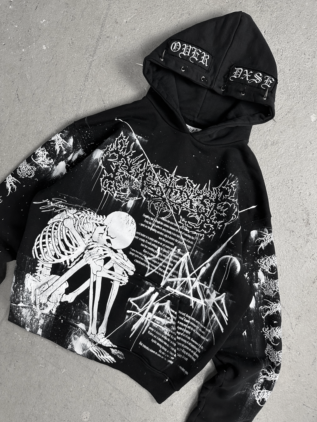 1of1 spiked OVERDXSE HOODIE size M