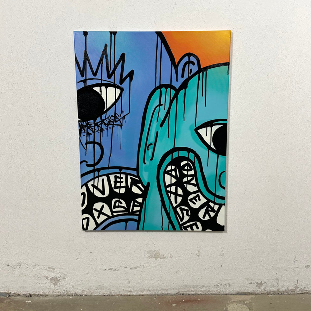 1of1 „FACE YOUE FEAR“ original canvas 60x80cm