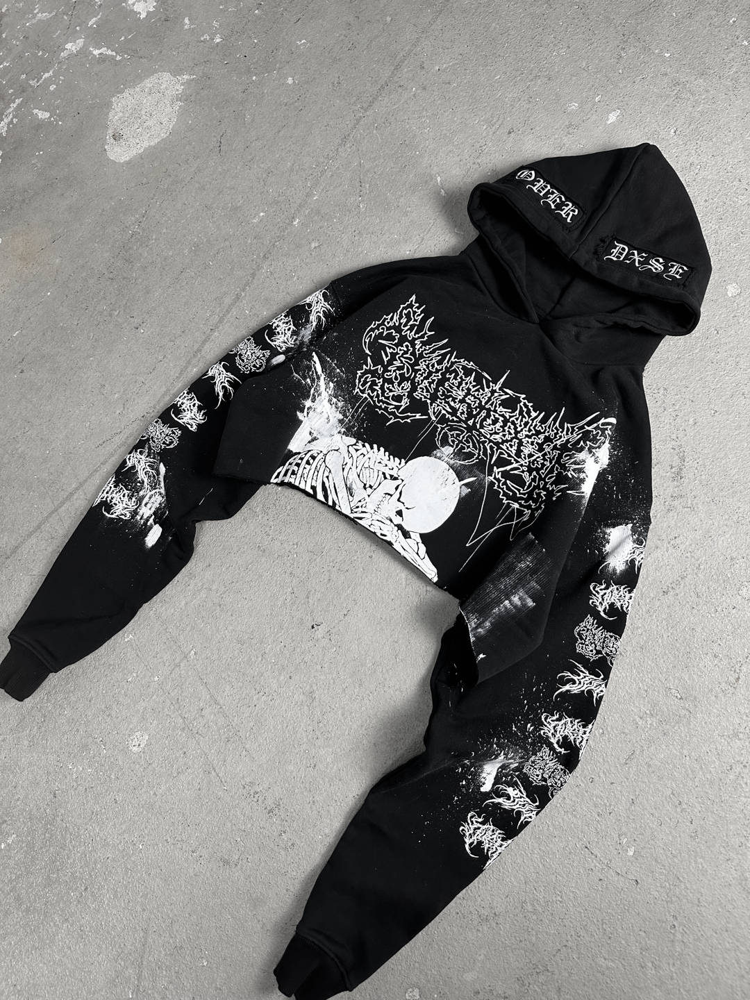 1of1 cropped OVERDXSE HOODIE size S