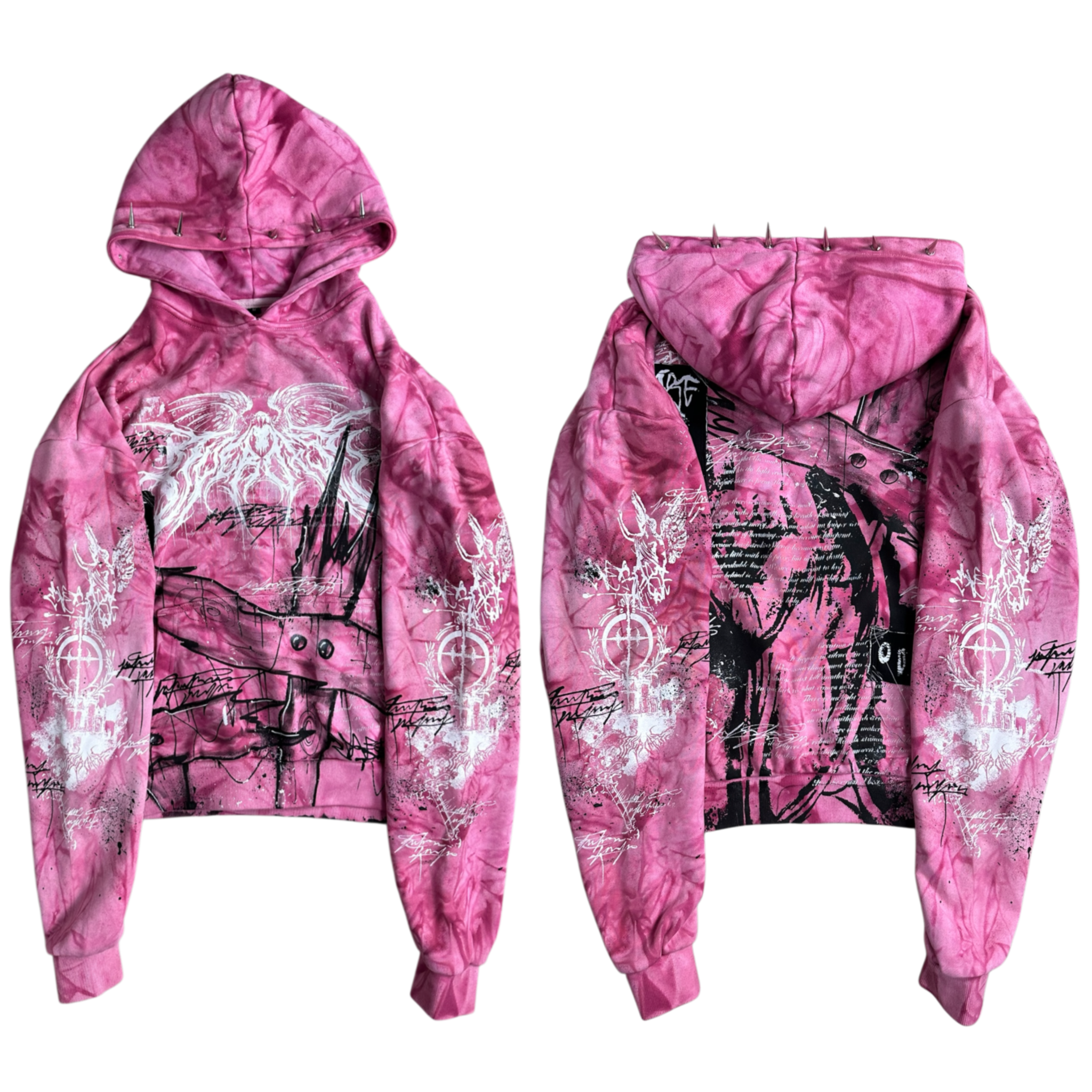 1of1 spiked OVERDXSE HOODIE size M