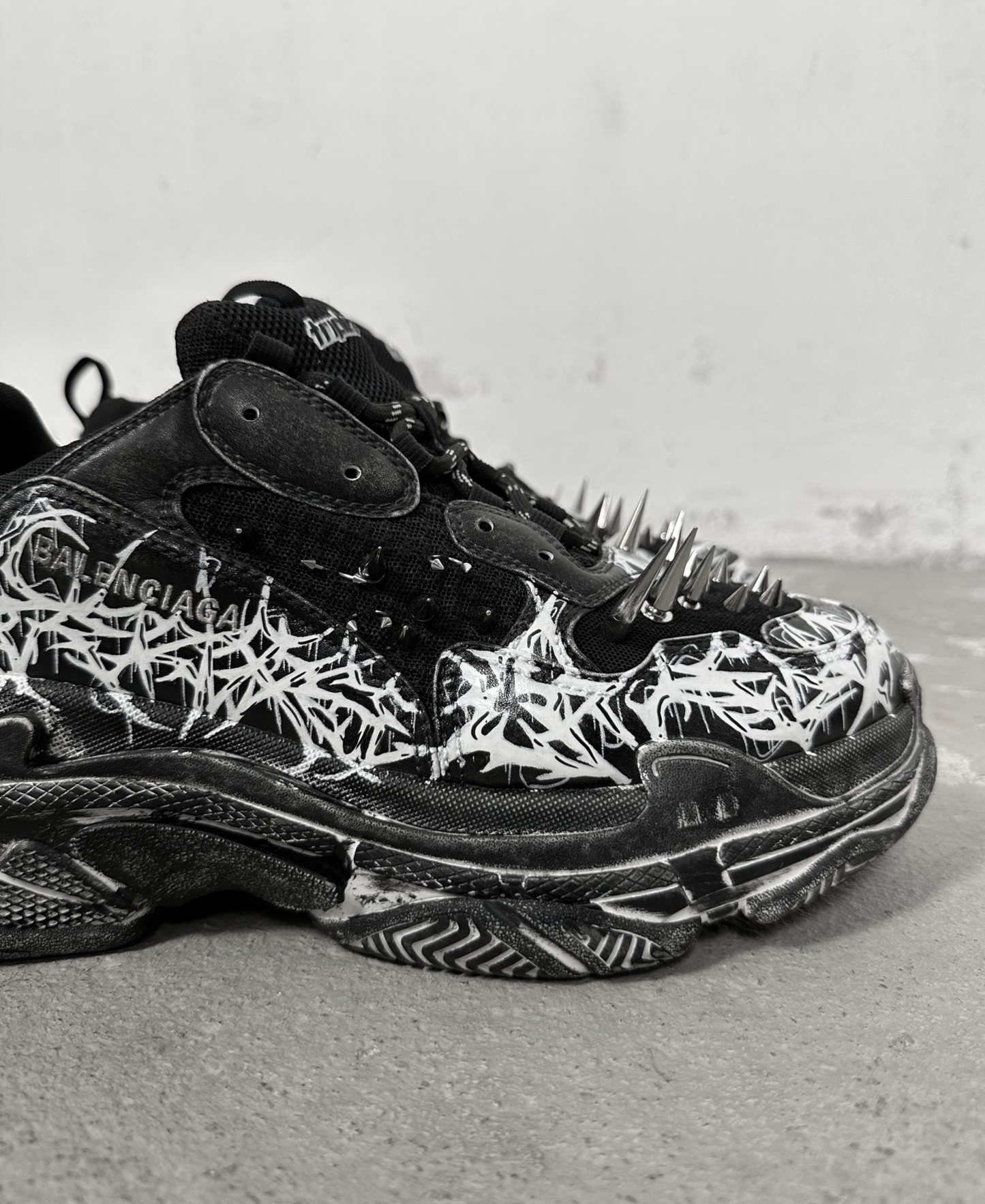 1of1 OVERDXSE / BALENCIAGA TRIPLE S SPIKE STOMPERS EU45