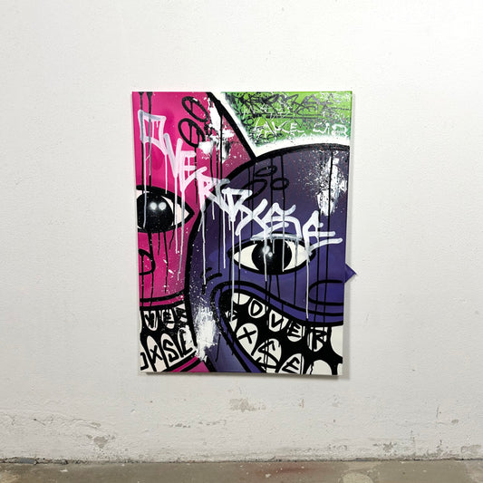 1of1 „FACE YOUR FEAR“ original canvas 60cm x 80cm