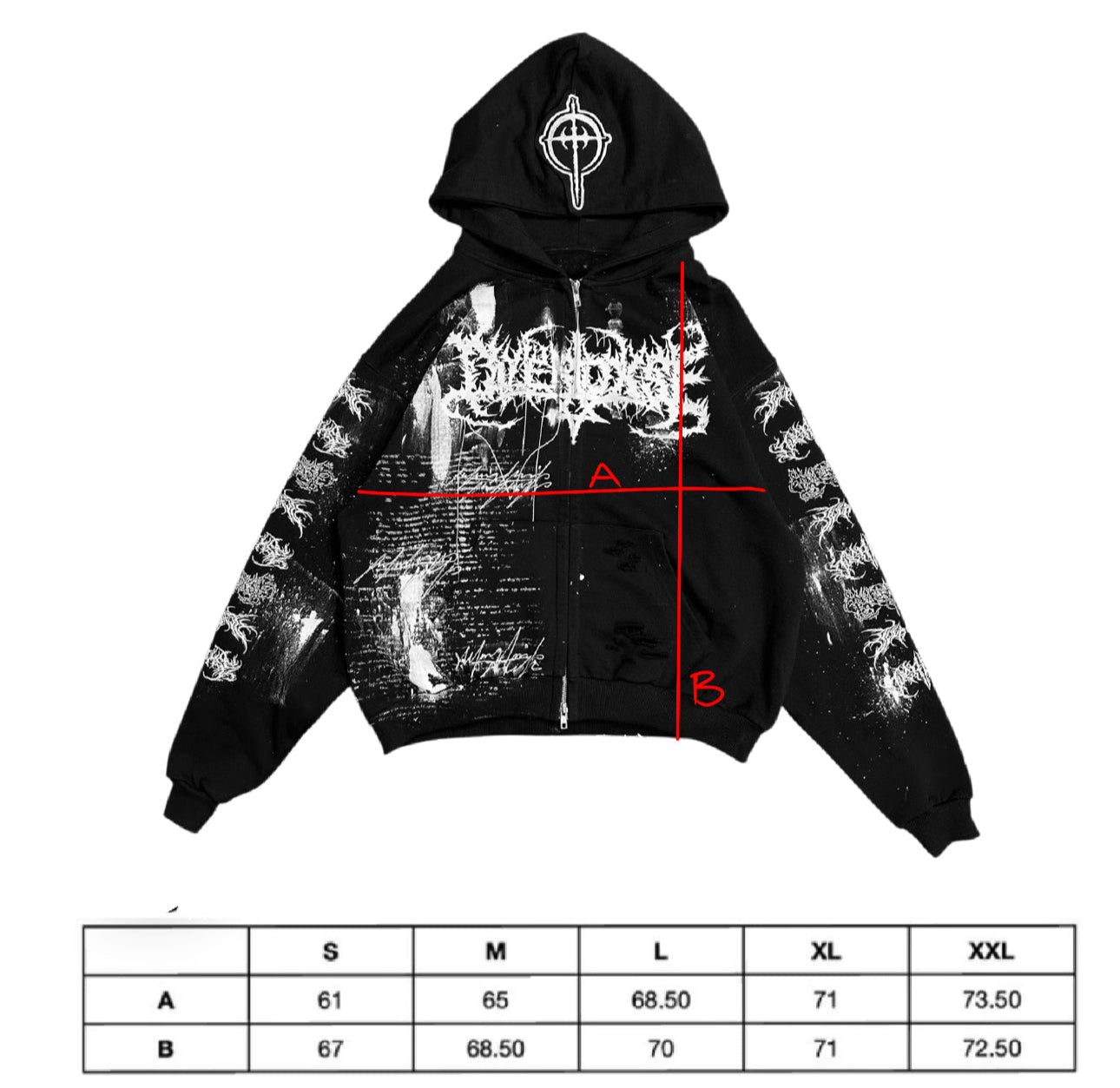 1of1 spiked OVERDXSE ZIPPER size S