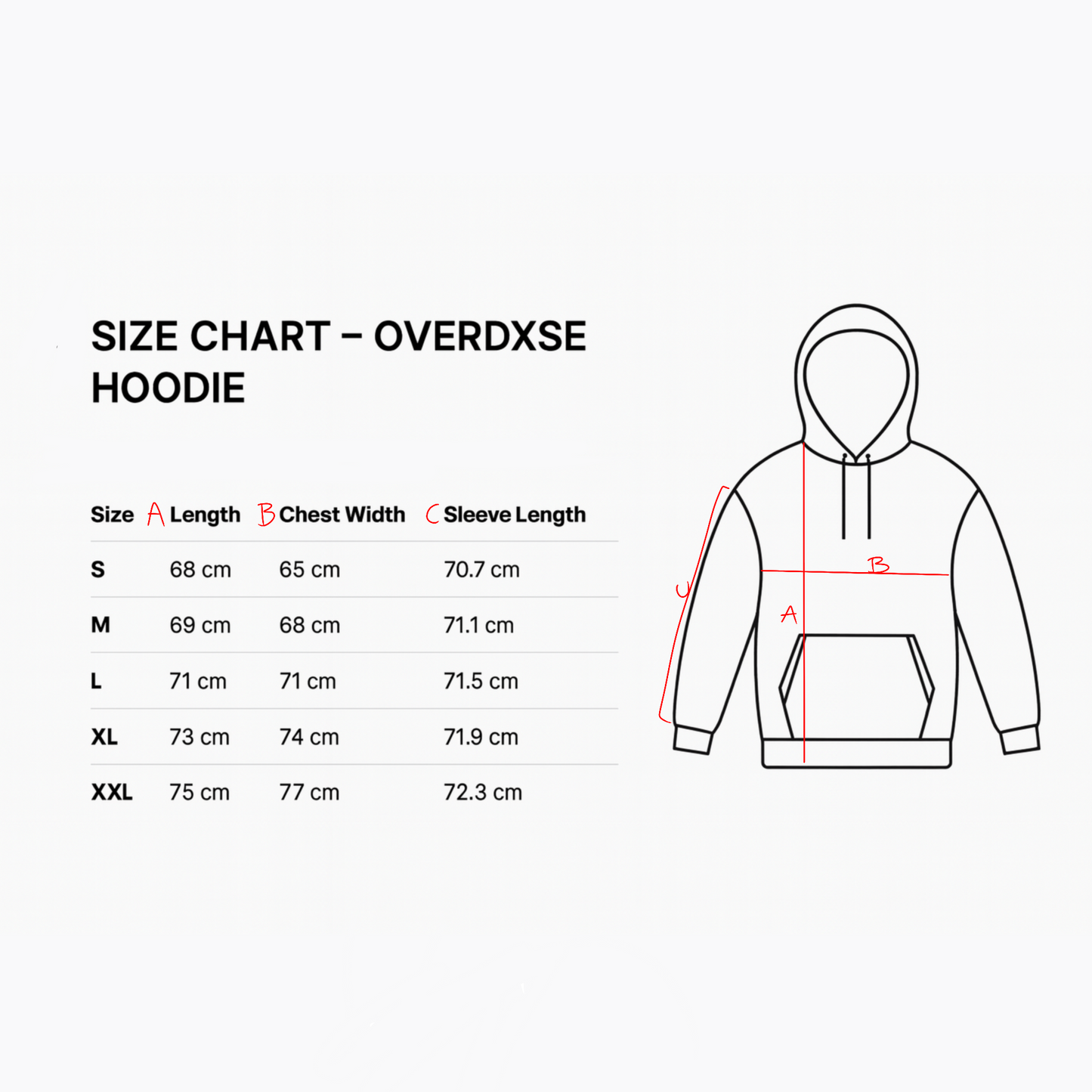 OVERDXSE CORE HOODIE all sizes
