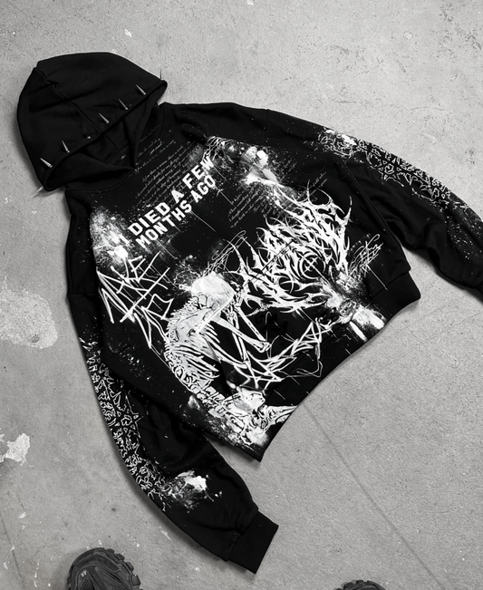 1of1 spiked OVERDXSE HOODIE size XL