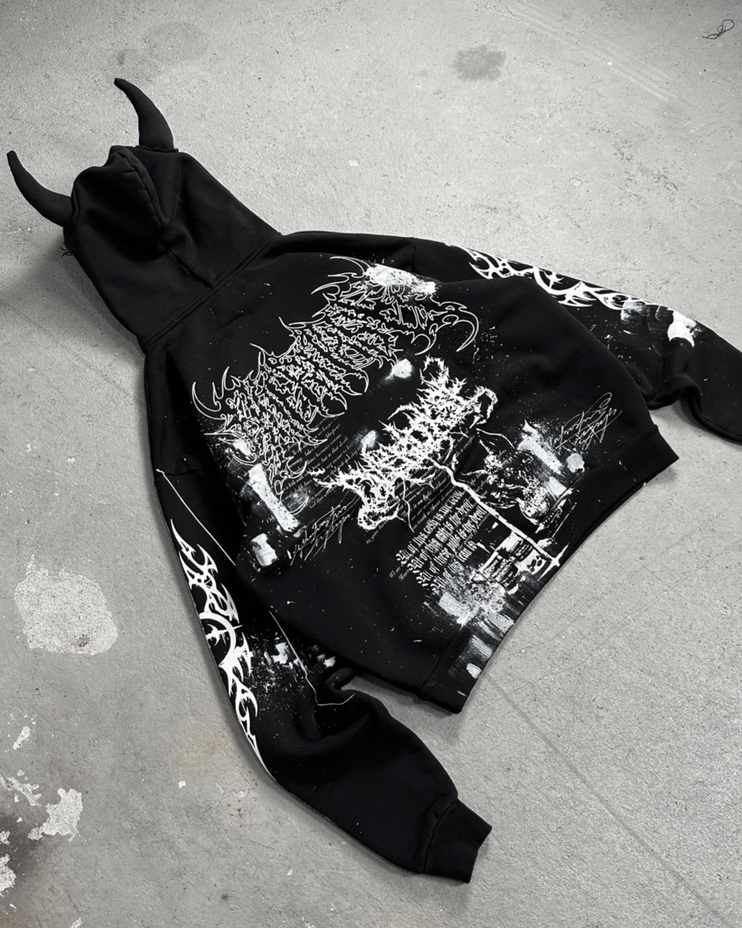1of1 OVERDXSE DEMON HORN HOODIE size XXL