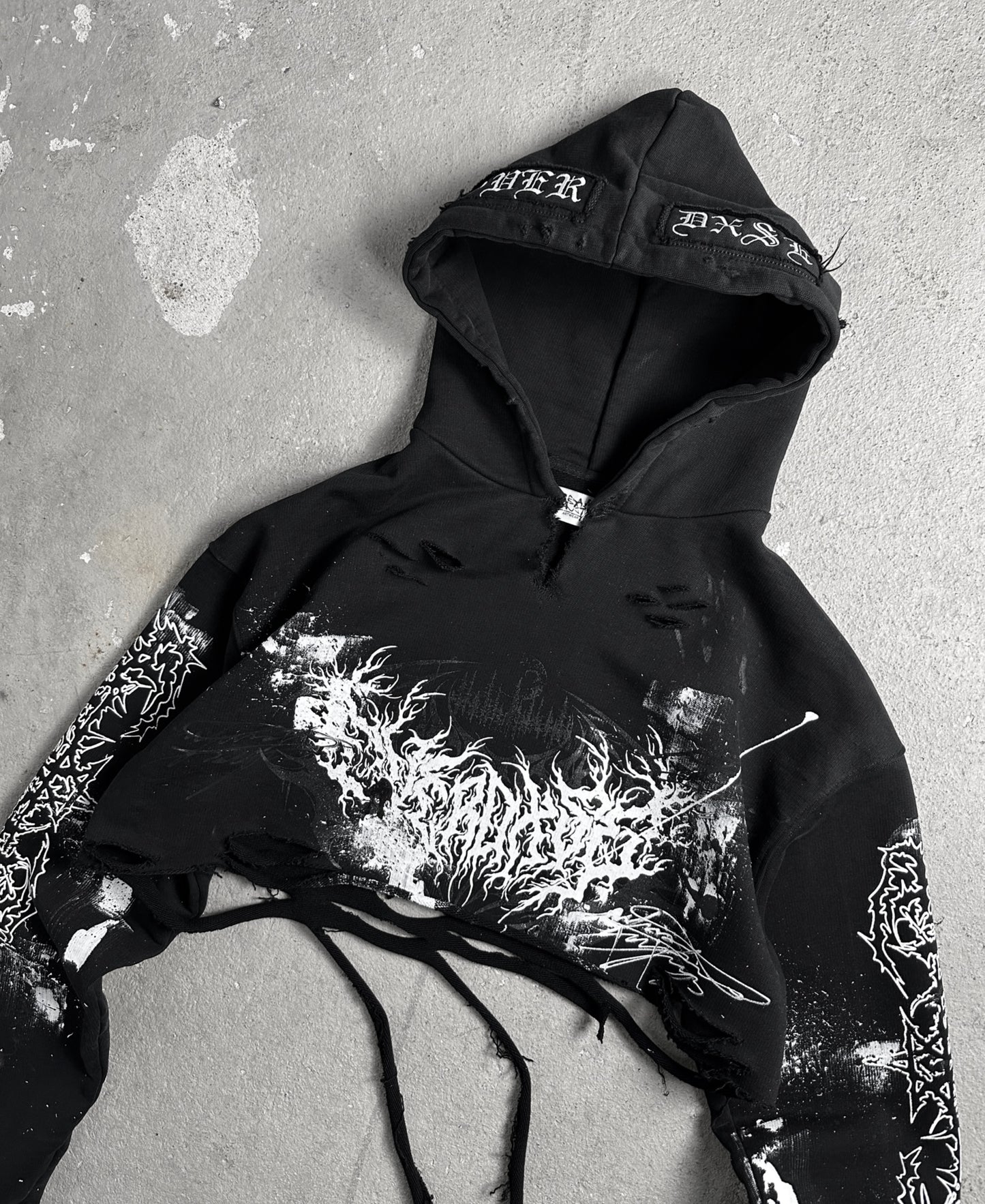 1of1 cropped OVERDXSE HOODIE size L