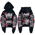 1of1 spiked BLOODY OVERDXSE HOODIE size L