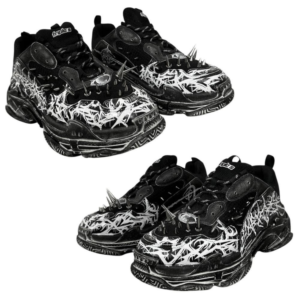 1of1 OVERDXSE / BALENCIAGA TRIPLE S SPIKE STOMPERS EU45