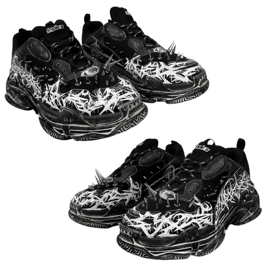 1of1 OVERDXSE / BALENCIAGA TRIPLE S SPIKE STOMPERS EU45