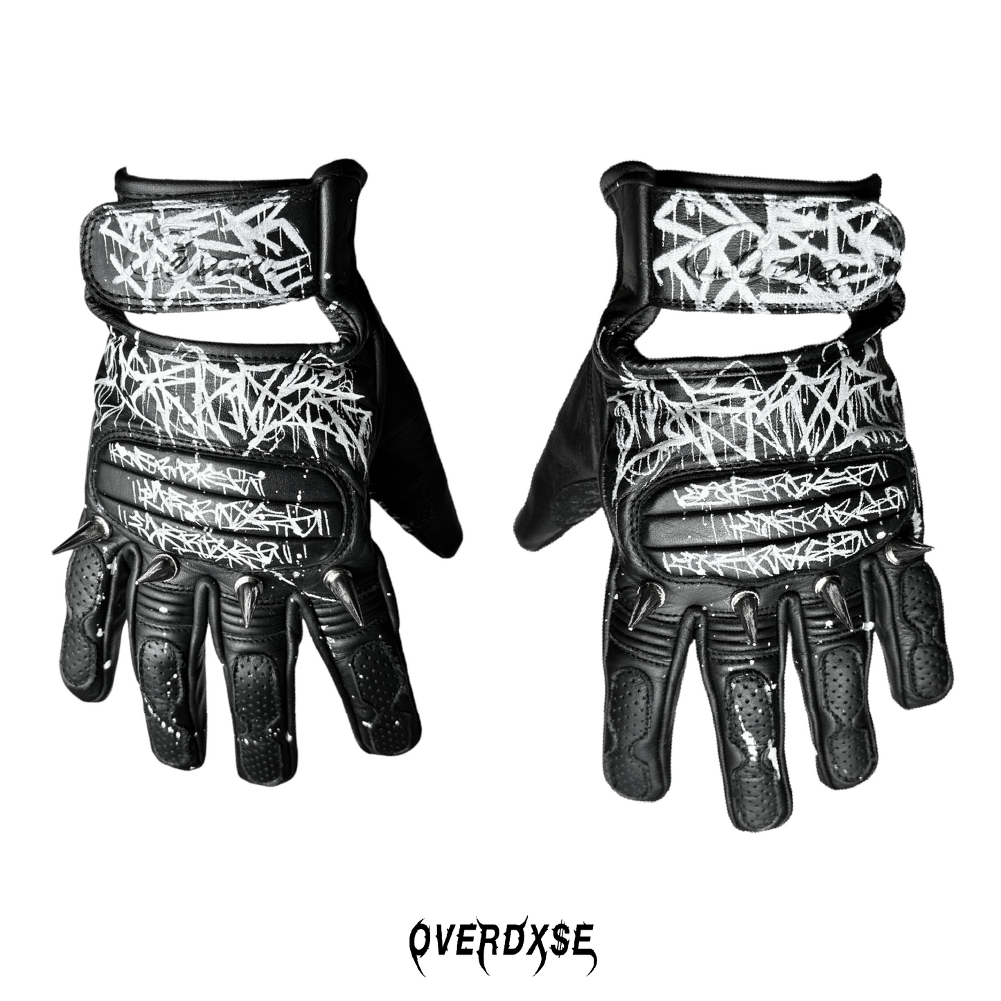 1of1 spiked OVERDXSE BIKER GLOVES