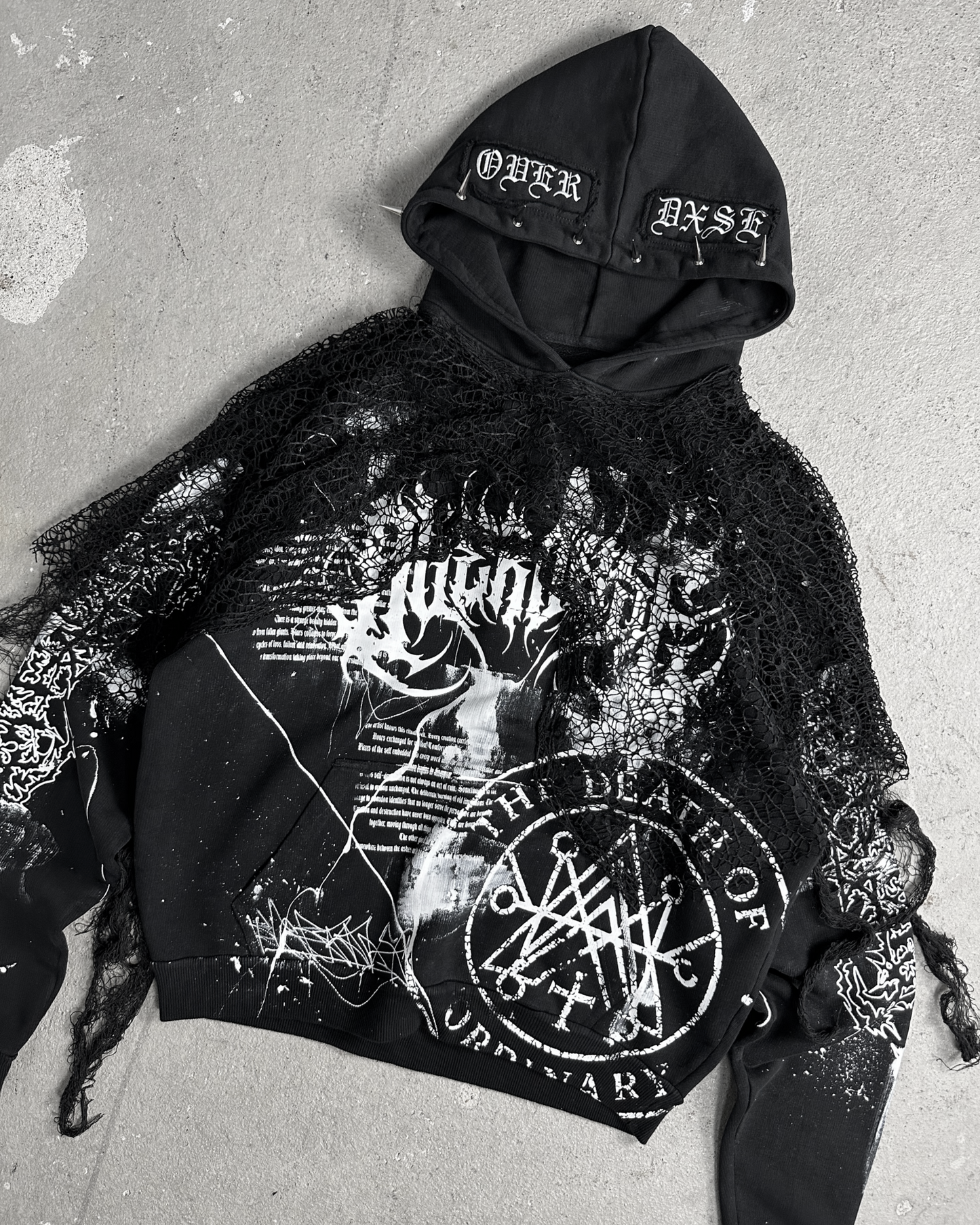 1of1 spiked OVERDXSE „PLAGUE“ HOODIE size XL
