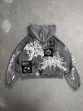 1of1 Stone washed spiked OVERDXSE HOODIE size L