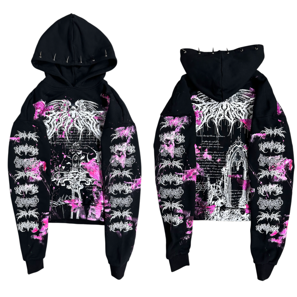 1of1 spiked OVERDXSE MAGNOLIA HOODIE size S