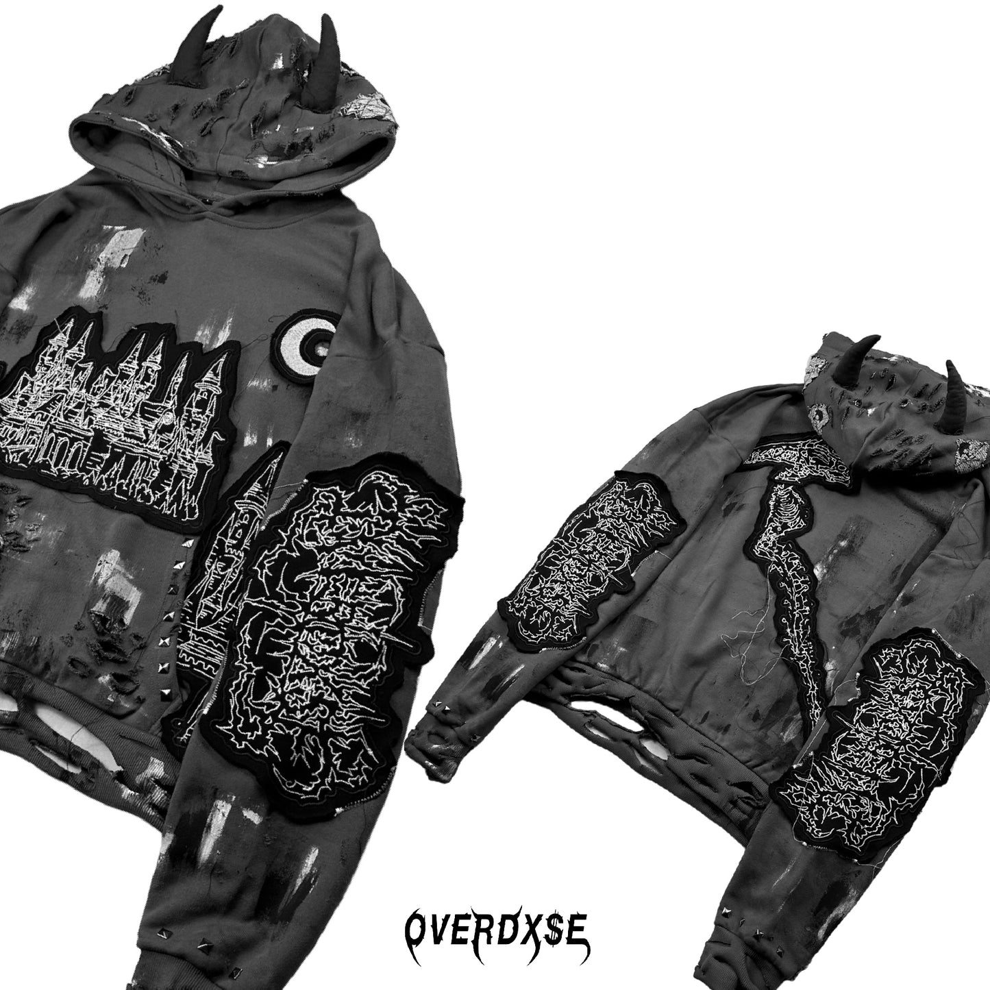 1of1 luxury OVERDXSE CASTLE HOODIE size L