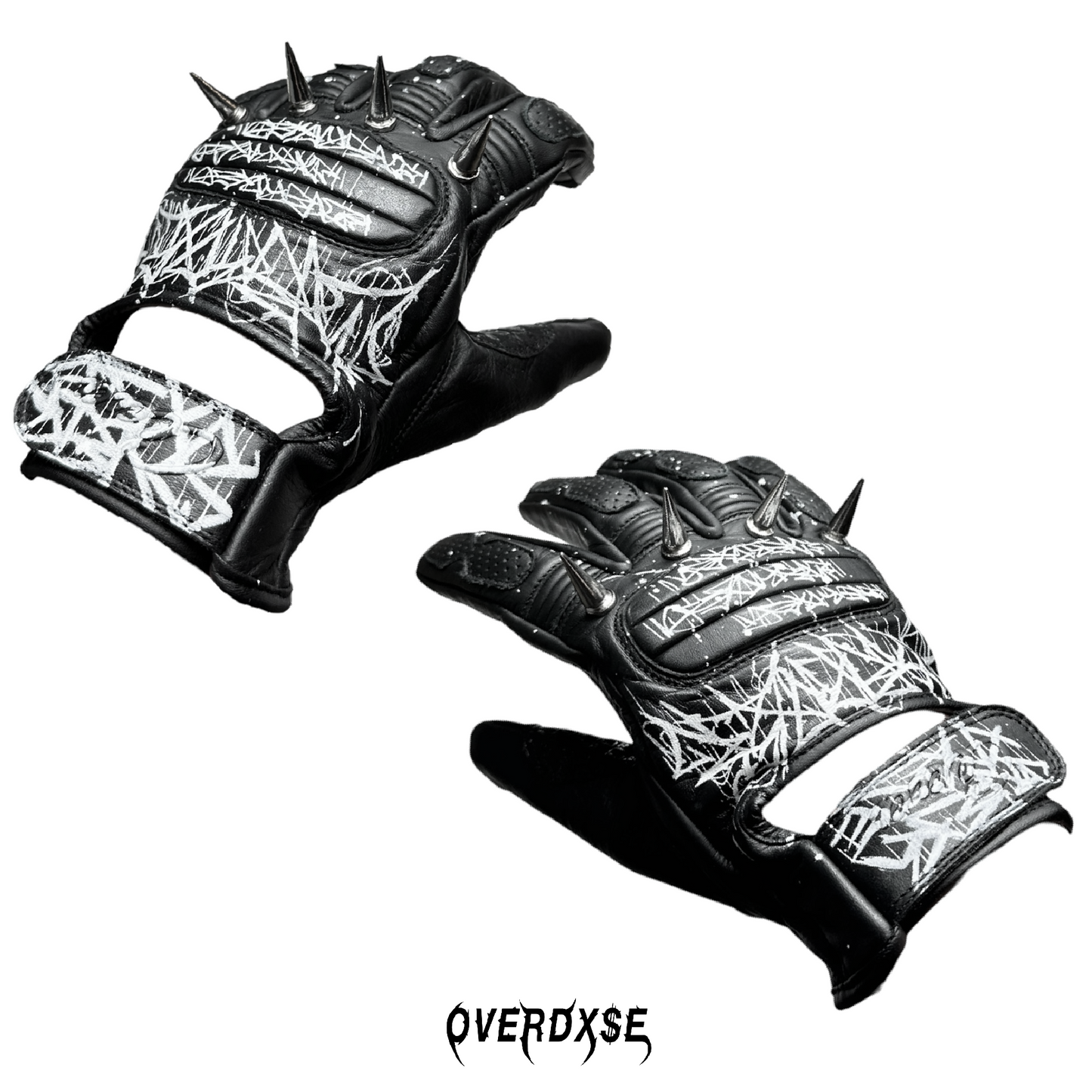 1of1 spiked OVERDXSE BIKER GLOVES