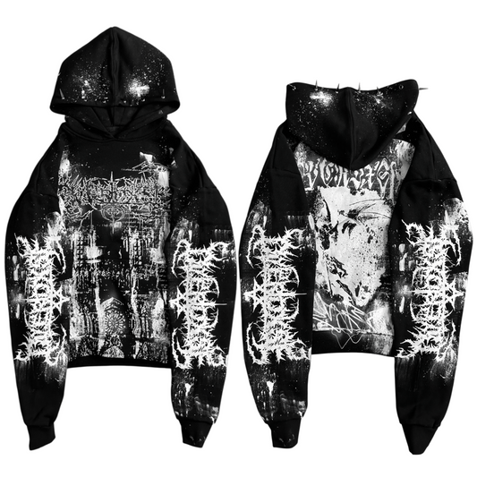 1of1 spiked OVERDXSE HOODIE size M