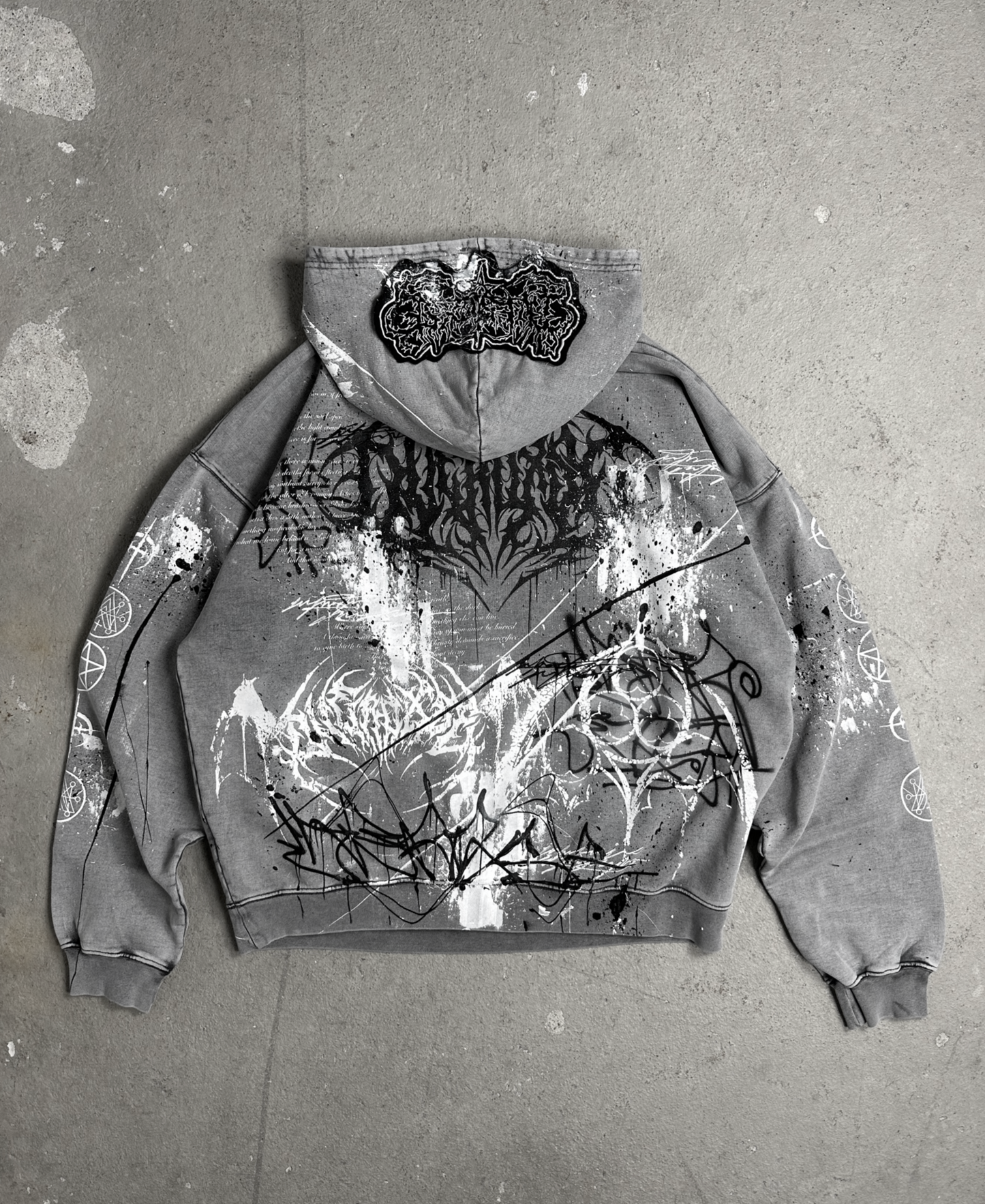 1of1 stone washed OVERDXSE HOODIE size XXL